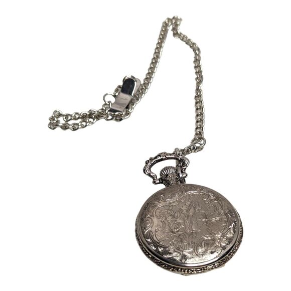 Benrus Vintage Gold and Silver TwoTone Men's Pocket Watch *Needs Battery* - Picture 6 of 7